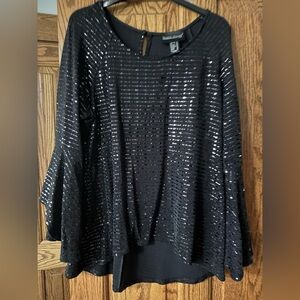 Frank Lyman Black Sequin Top